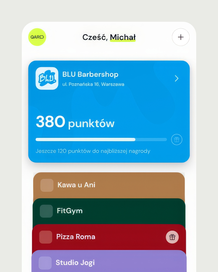 Cyfrowa karta lojalnościowa QARD zawsze pod ręką na telefonie